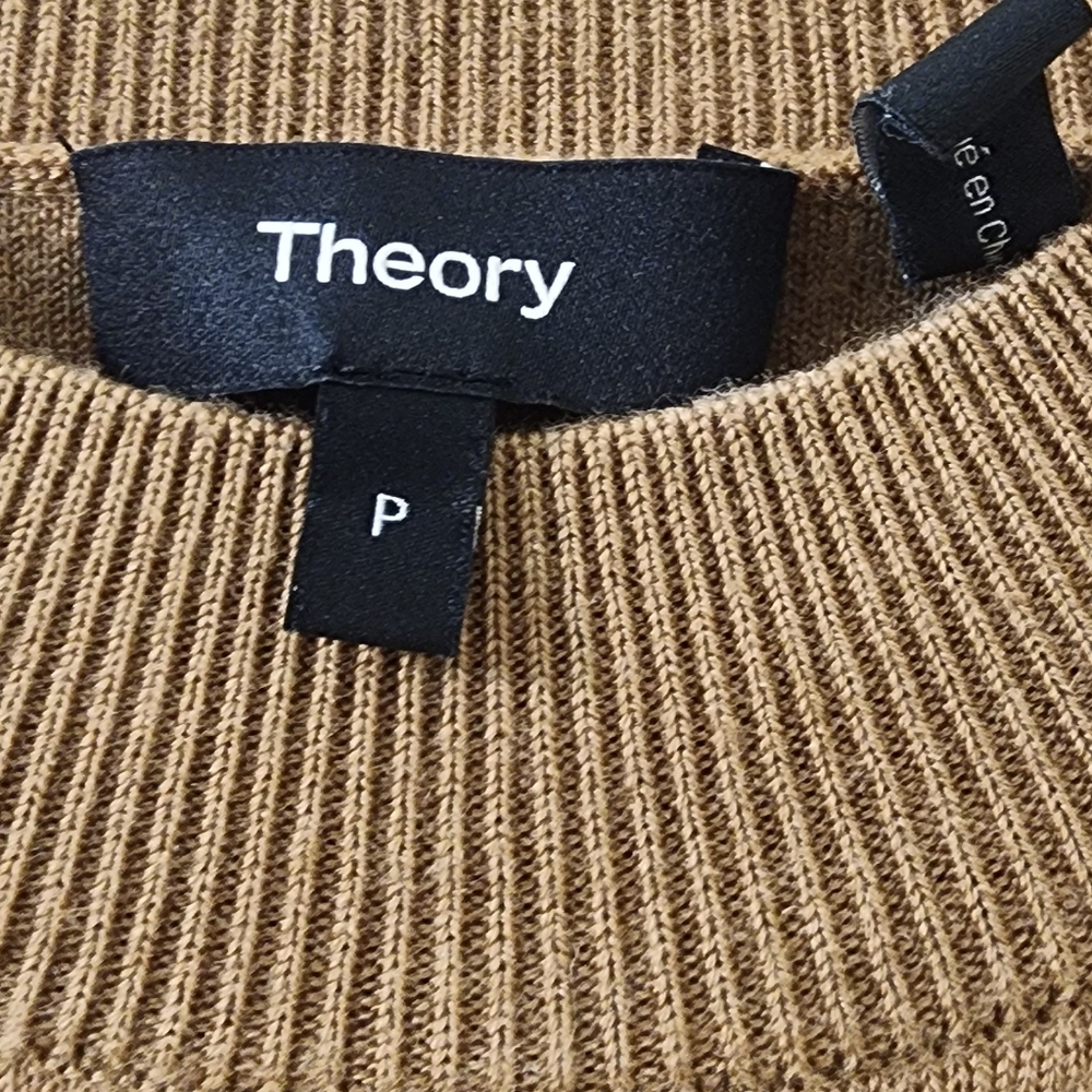 Theory Camel Ribbed Knit Sweater - Picture 2 of 4